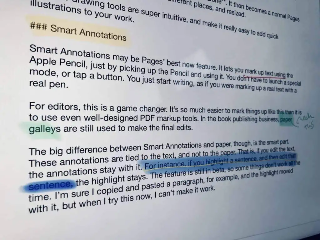 apple pencil Ability to Scan, Annotate and Translate Text